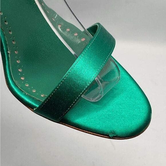 Manolo Blahnik 90MM Embellished Satin Mules size 39 - Picture 12 of 15